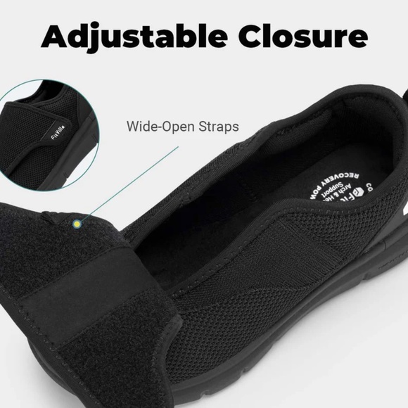 FitVille Men's 8W or Women's 10W EasyTop Adjustable Wings Diabetic Shoes - Picture 8 of 9